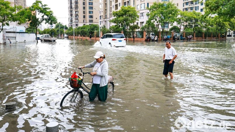 Der Taifun „Gavi“ in der chinesischen Provinz Zhejiang in der ersten Julihälfte. (Archivbild) Bild: Jiang Han/XinHua/dpa