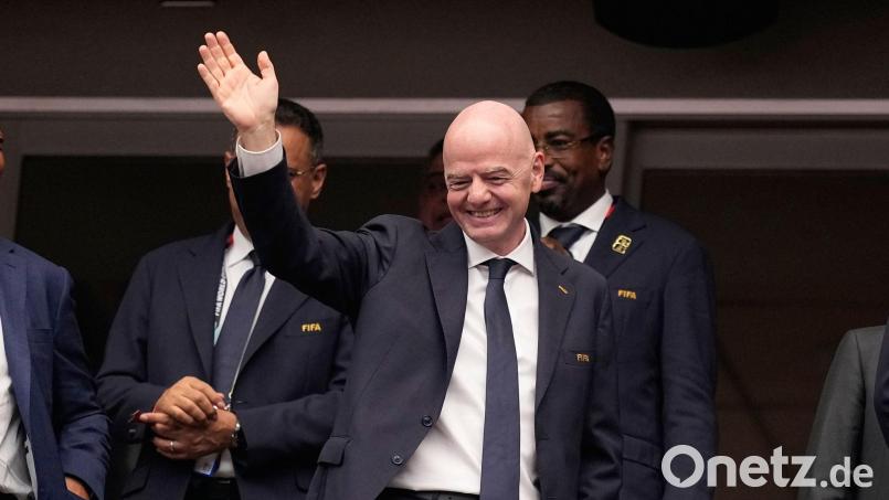 Infantino muss weg: So ungefähr ist die Haltung des dänischen Fußballverbands zu dem angezählten FIFA-Boss. (Archivbild) Bild: Ashley Landis/AP/dpa