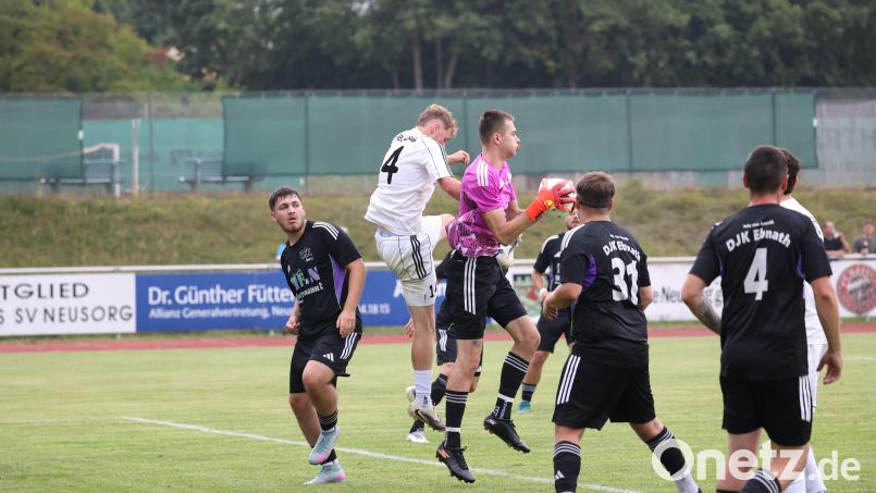 Der SV Neusorg gewinnt gegen die DJK Ebnath mit 3:1. Bild: Jürgen Masching