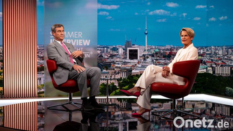 CSU-Chef Söder gab der ARD ein Sommerinterview. Bild: Fabian Sommer/dpa