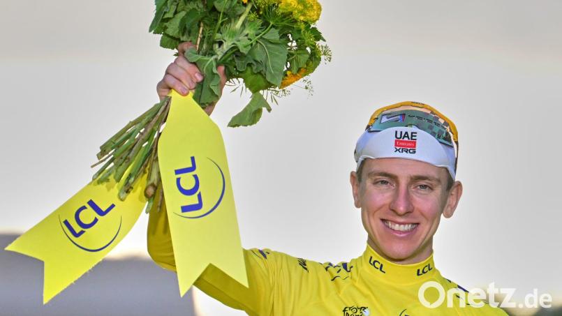 Tour-de-France-Sieger Tadej Pogacar nimmt die Vuelta in Angriff. (Archivbild) Bild: Bernard Papon/Pool L’Equipe/AP/dpa
