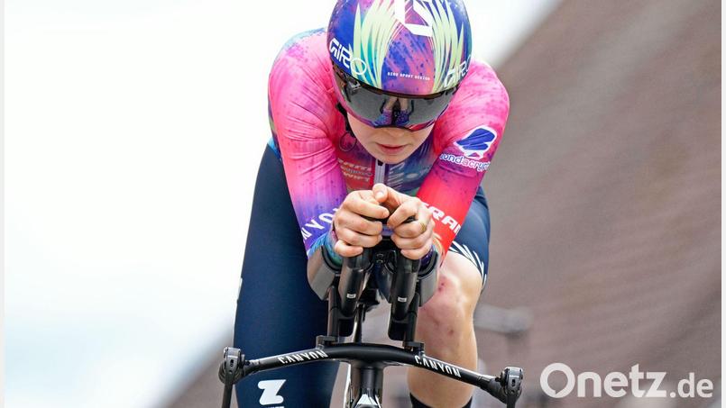 Antonia Niedermaier hat bei der Tour de France der Frauen im Zeitfahren die Top Ten verpasst. (Archivbild) Bild: Uwe Anspach/dpa