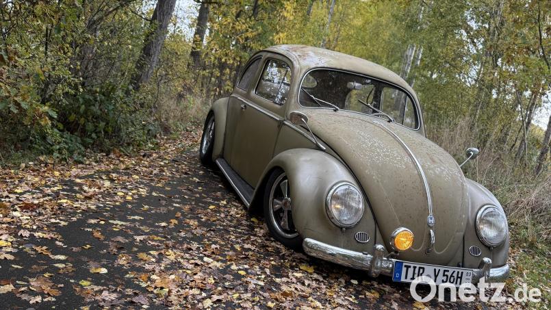 Der VW Käfer von Lena Heindl, Baujahr 1956, darf natürlich beim Treffen in Schloppach nicht fehlen. Bild: Konrad Rosner