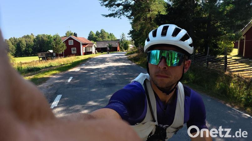 Thomas Mencel auf seinem Weg durch Schweden. Am Mittwoch überquerte er die Grenze zu Finnland. Bild: Thomas Mencel