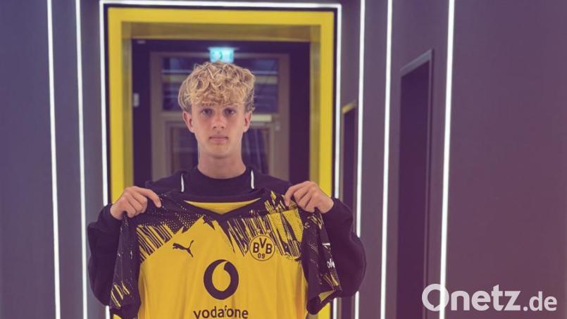 Der Traum vom Profifußball: Elias Hutzler spielt in der kommenden Saison im Nachwuchsbereich des BVB. Bild: Patrick Hutzler