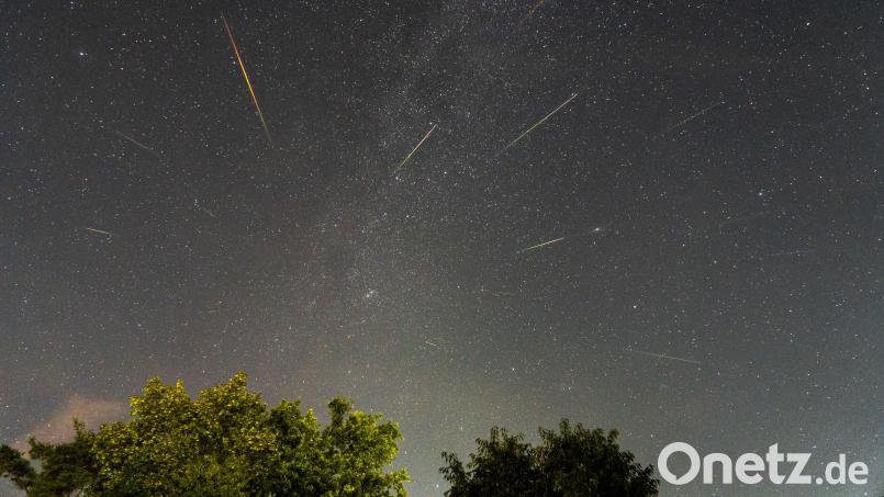 Martin Sponsel, Mitglied der Sternfreunde Amberg-Ursensollen und ihrer Astrofotografengruppe, hat diese Perseiden fotografiert. Bild: ;Martin Sponsel