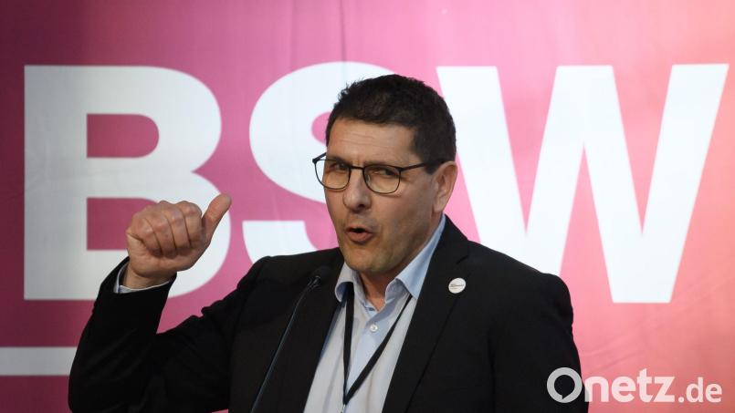 BSW-Spitzenkandidat Thomas Schulze will eine neue Amtszeit für CDU-Ministerpräsident Sven Schulze in Sachsen-Anhalt verhindern. (Archivbild) Bild: Klaus-Dietmar Gabbert/dpa