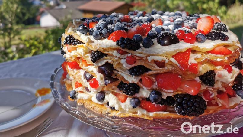 Wer kann da widerstehen? Die Pfannkuchen-Torte finden nicht nur Kinder lecker. Bild: Heike Heindl