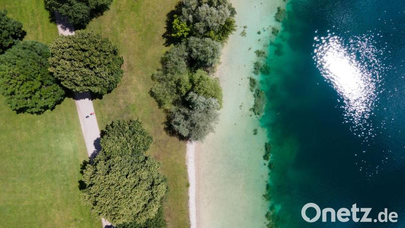 Die Einsatzkräfte verlegten eine Schlauchleitung vom Weiher bis zum Langwieder See. (Archivbild) Bild: Sven Hoppe/dpa