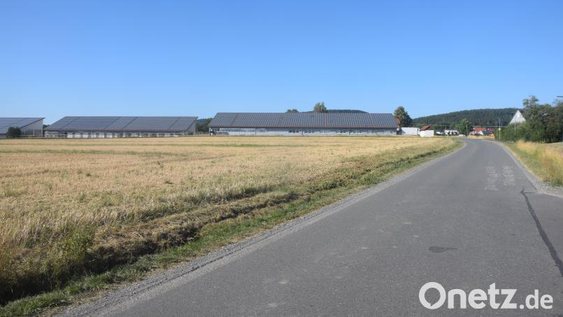 Von der Gleitsmühle kommend, befinden sich links die Gebäude der Firma Bertelshofer. Auf dem Areal davor soll das Baugebiet „Irchenrieth West“ mit 17 Parzellen entstehen. Bild: Ernst Frischholz