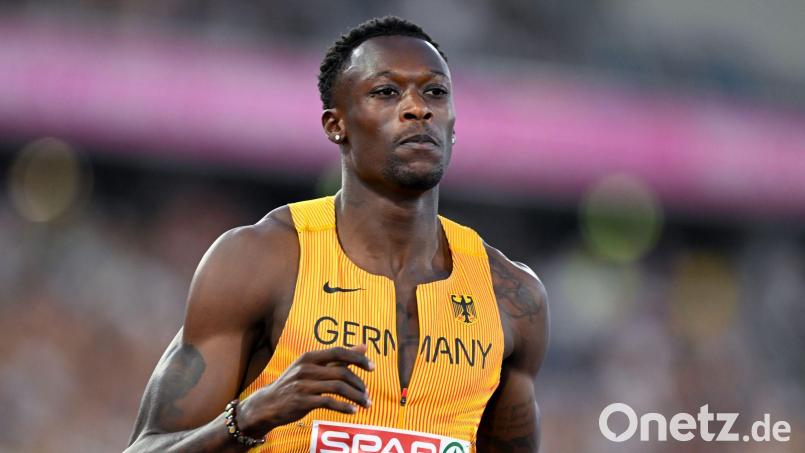 Owen Ansah trat zwei Tage nach EM-Bronze über 100 Meter auch über 200 Meter an. Bild: Sven Hoppe/dpa