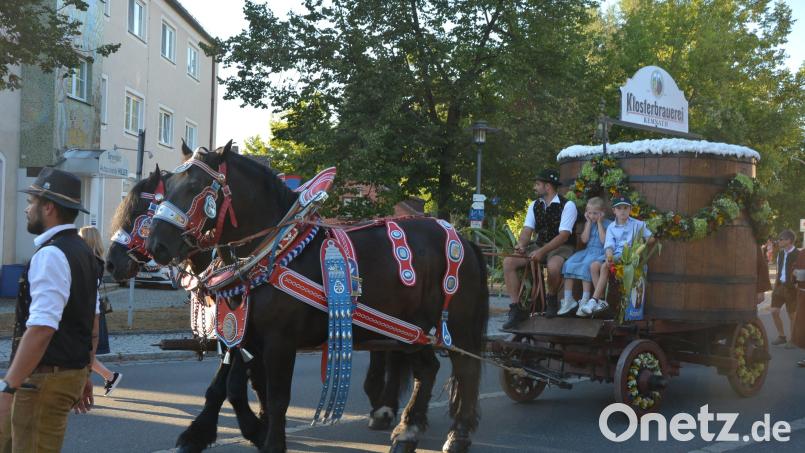 Percheron-Pferde zogen den Wagen der Kemnather Klosterbrauerei. Bild: Josef Rosner