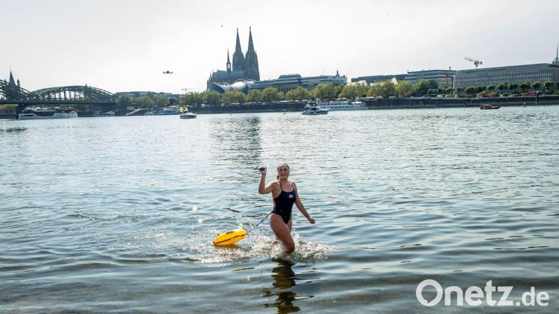 Nathalie Pohl schwamm von Frankfurt bis Köln. Bild: Christian Knieps/dpa