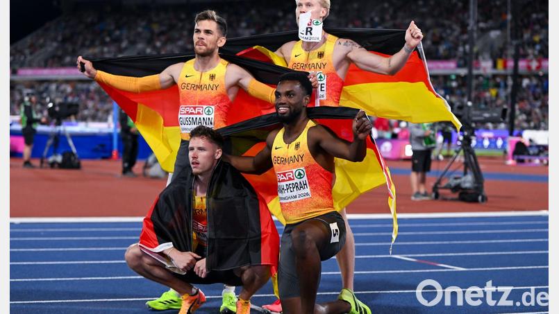 Die deutsche Sprint-Staffel stürmte zu EM-Silber. Bild: Sven Hoppe/dpa