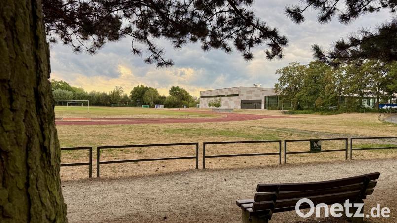 Noch ist nichts von Sand oder Urlaubsfeeling zu sehen: Auf dem Gelände neben dem Realschulsportplatz soll der Stadtstrand stattfinden. Bild: Gabi Schönberger
