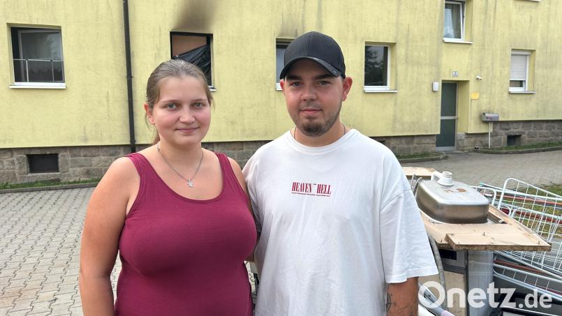 Markus Heide und Emilia Lichtinger haben beim Brand ihrer Wohnung in der Sternstraße in Vohenstrauß in der Nacht zum 2. August ihr ganzes Hab und Gut verloren. Die beiden haben eine kleine Tochter, das zweite Kind erwarten sie im November. Aktuell leben sie in einer Notunterkunft der Stadt. Bild: ck