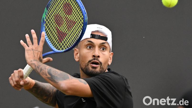 Nick Kyrgios ist wegen einer positiven Kokain-Probe vorläufig suspendiert. (Archivbild) Bild: Marijan Murat/dpa