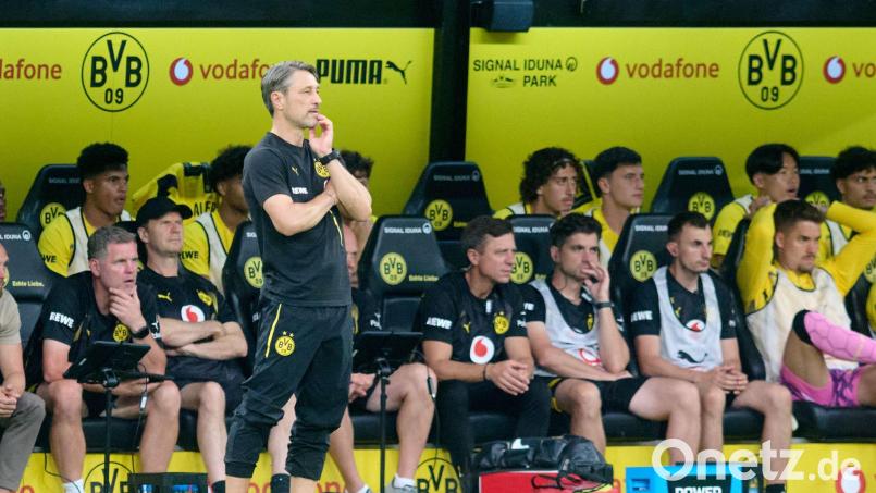 BVB-Coach Niko Kovač hat vor dem Pflichtspielauftakt kaum Personalsorgen. (Archivbild) Bild: Bernd Thissen/dpa