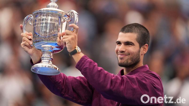 Carlos Alcaraz hat im vergangenen Jahr die US-Open gewonnen. (Archivbild) Bild: Seth Wenig/AP/dpa