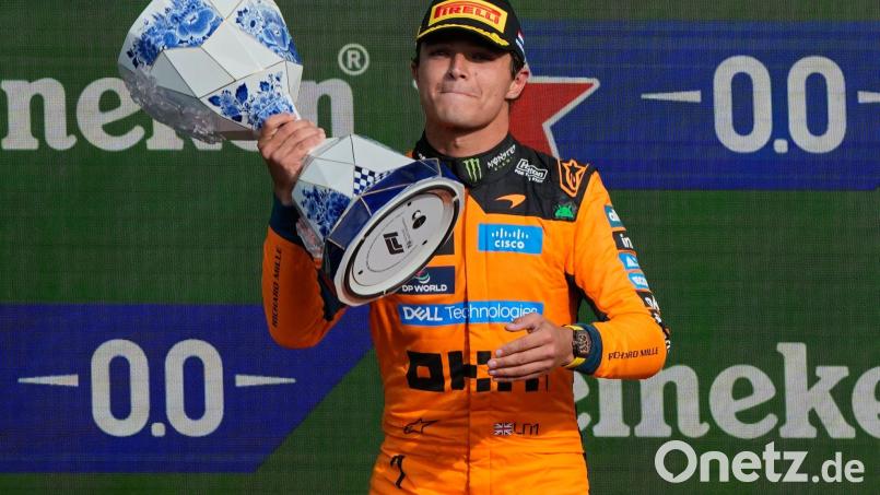 Lando Norris - auch er hat den Titelkampf noch nicht aufgegeben. Bild: Darko Bandic/AP/dpa