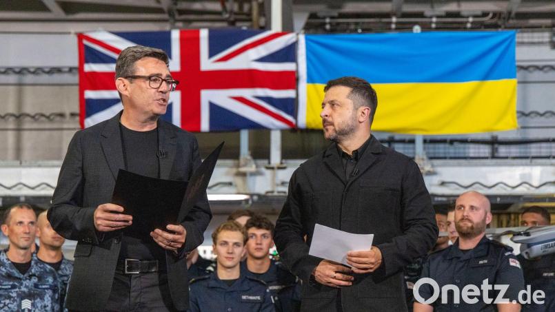 Der ukrainische Präsident Selenskyj war für Premier Burnham der erste Staatsgast nach dessen Amtsübernahme. (Archivbild) Bild: Simon Jones/The Sun/PA Wire/dpa