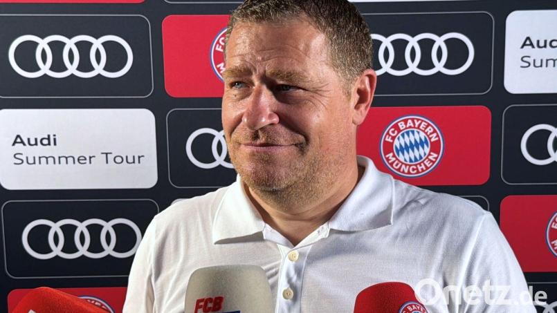 „Bayern München musst du erfahren“: Max Eberl erklärt seine Vertragsverlängerung. (Archivbild) Bild: Christian Kunz/dpa