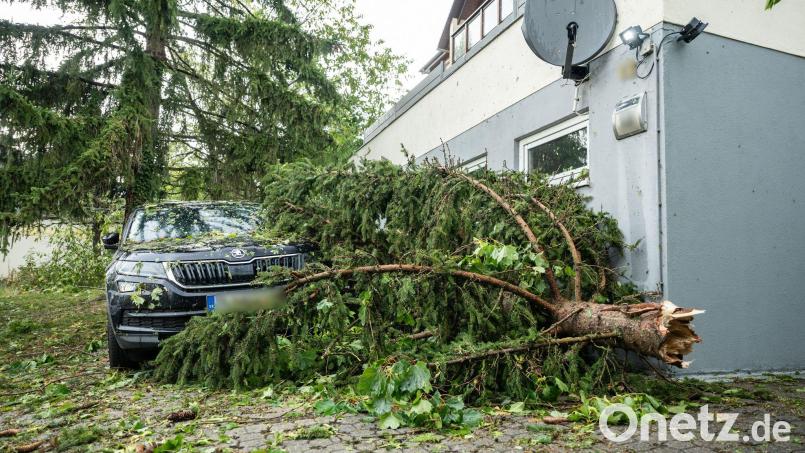 Das Unwetter zog über Teile Baden-Württembergs. Bild: Silas Stein/dpa