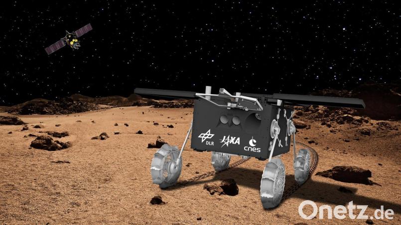 Der deutsch-französische Rover „Idefix“ soll 2029 auf dem Marsmond Phobos landen. Bild: -/DLR/dpa