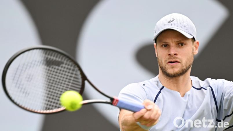 Ohne Chance in der ersten Runde: Yannick Hanfmann. (Archivbild) Bild: Marijan Murat/dpa