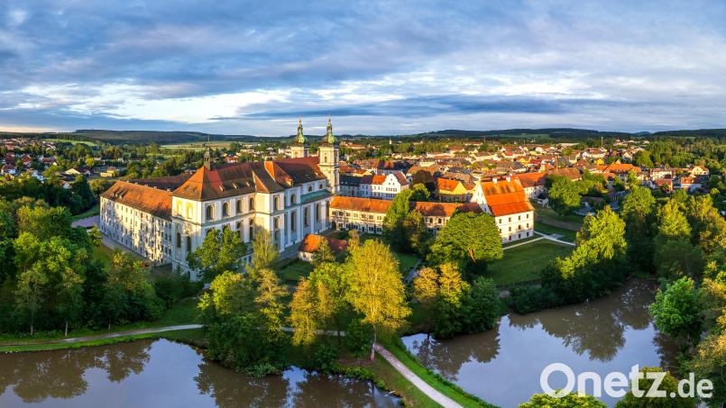 Panorama von Waldsassen mit Teich im Vordergrund. Bild: Matthias Kunz