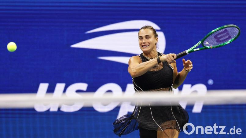 Aryna Sabalenka will bei den US Open den dritten Titel in Serie holen. Bild: Adam Hunger/AP/dpa