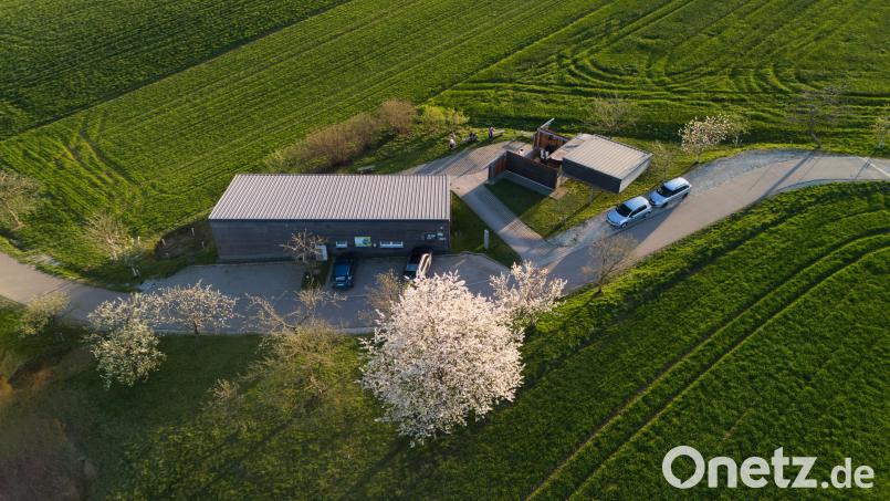 Die Sternwarte Dieterskirchen und das Planetarium von oben. Bild: Heiner Weiß
