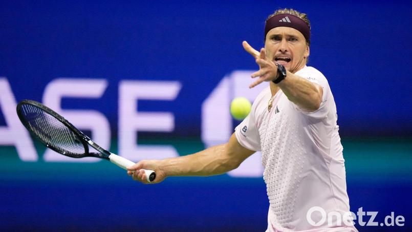 Alexander Zverev bestreitet auch sein viertes Spiel bei den US Open unter Flutlicht. Bild: Frank Franklin II/AP/dpa