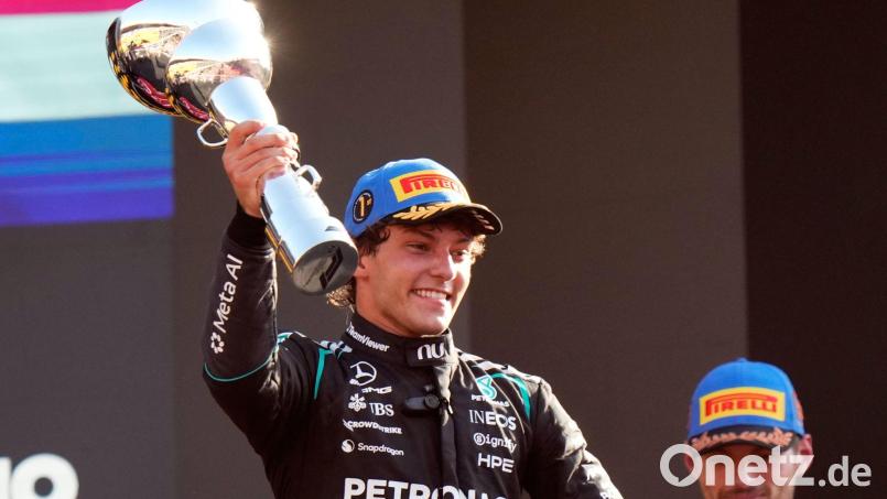 Kimi Antonelli ist dem WM-Titel ein großes Stück näher. Bild: Luca Bruno/AP/dpa