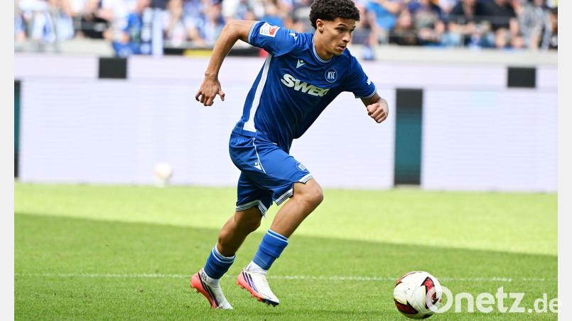 Hat sich pro DFB entschieden: KSC-Jungstar Louey Ben Farhat. (Archivbild) Bild: Uli Deck/dpa