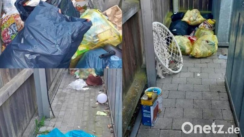 Die Containerplätze bei der DJK und in der Zacharias-Frank-Straße gegenüber der Firma Nachtmann in Neustadt sind vermehrt vermüllt. Bild: Ramona Herrmann