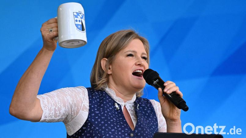 Gab als Eröffnungsrednerin bei der AfD den Ton an: Landtagsfraktionschefin Katrin Ebner-Steiner. Bild: Sven Hoppe/dpa
