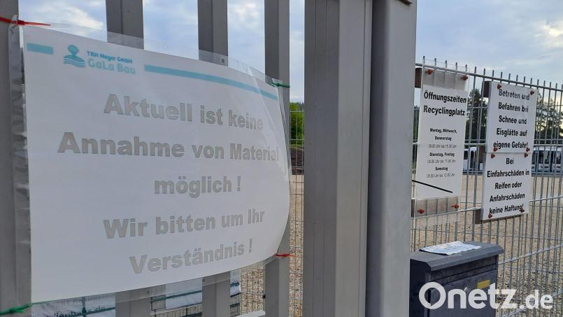 Der Recyclinghof in Nitzlbuch ist derzeit geschlossen. Bild: Markus Müller