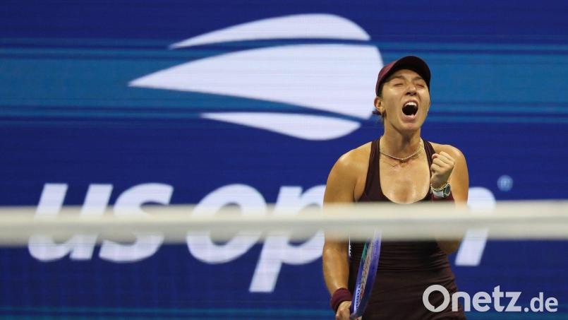 Jessica Pegula schreit ihre Freude heraus. Bild: Heather Khalifa/FR172147 AP/AP/dpa