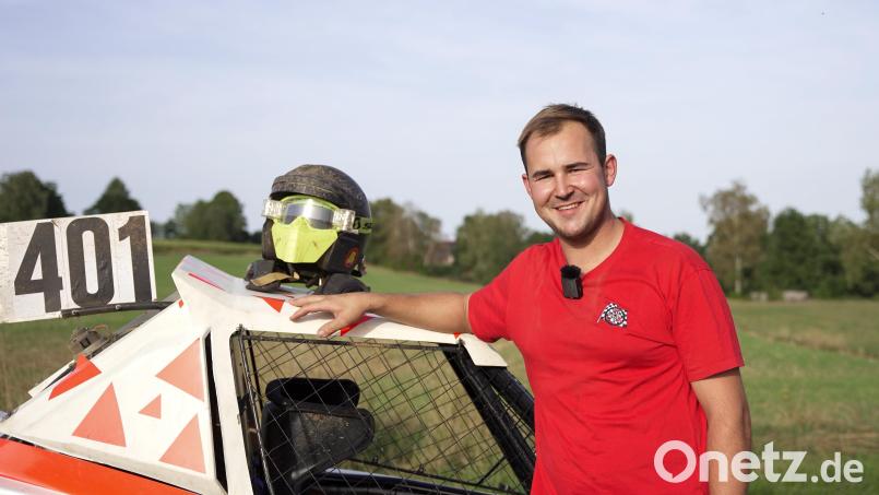 Max Wild aus Burgtreswitz (Moosbach) ist leidenschaftlicher Autocross-Fahrer. Bild: Franka Eichl