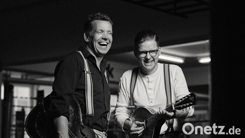 Black Patti, bestehend aus Peter Crow C. und Ferdinand „Jelly Roll“ Kraemer, tritt in Königstein auf. Bild: Christian Kaufmann.