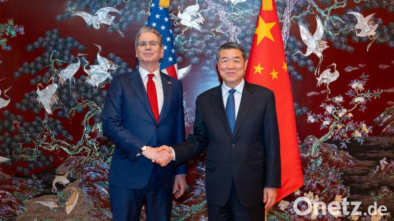US-Finanzminister Bessent will am Wochenende Chinas Vizepremier He treffen. (Archivbild) Bild: Zhang Xiaoyu/XinHua/dpa