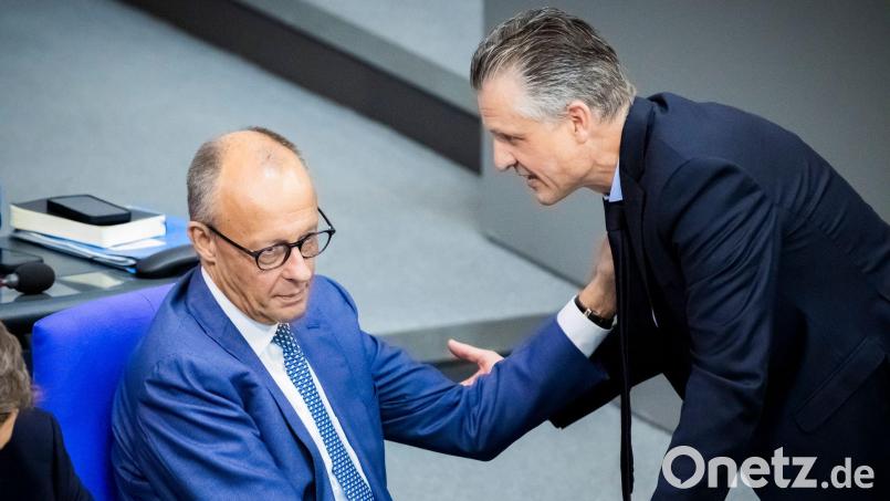 „Ich bin davon überzeugt, dass Friedrich Merz Bundeskanzler bleibt“, sagt Unionsfraktionschef Thorsten Frei. (Archivbild) Bild: Christoph Soeder/dpa