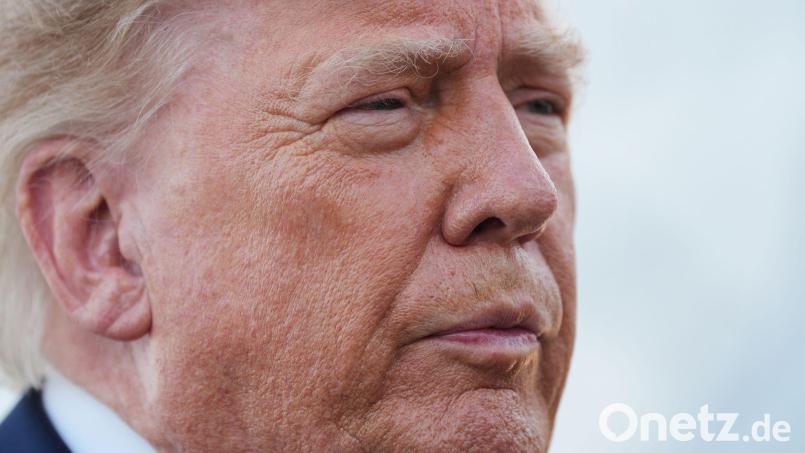 US-Präsident Donald Trump bezeichnet den Vorstoß von EU-Kommissionspräsidentin Ursula von der Leyen als „lächerlich“. Bild: Alex Brandon/AP/dpa