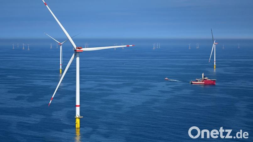 Der Windpark He Dreiht besteht aus 64 Windenergieanlagen. (Archivbild) Bild: Lars Penning/dpa