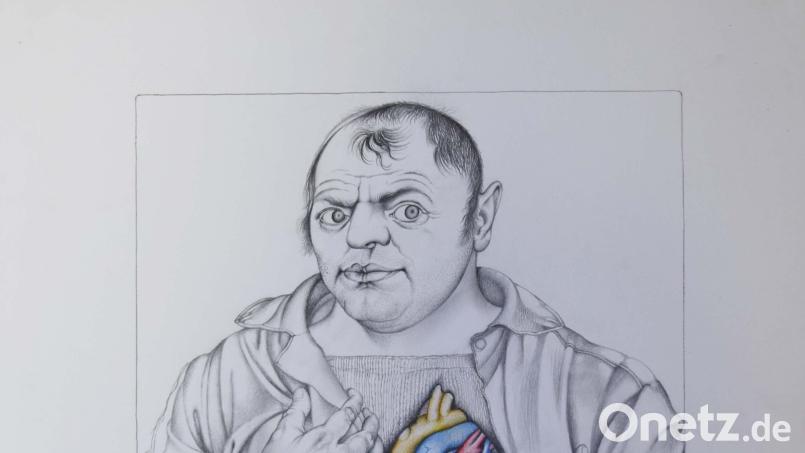 Michael Mathias Prechtls Werk „Hab Dürer im Herzen“ aus dem Jahr 1970. Bild: Stadtmuseum Amberg/Tryhub