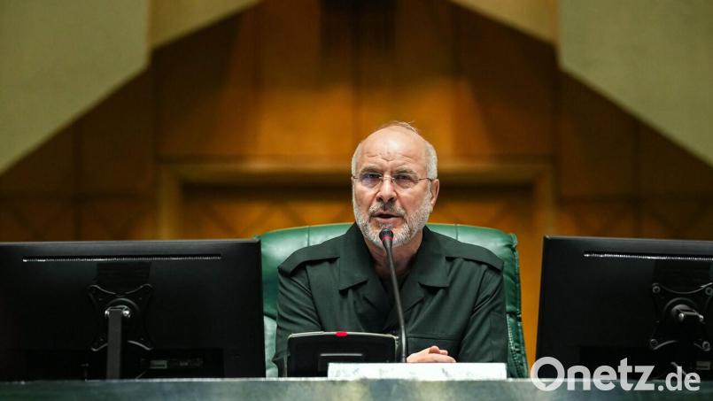 Irans Parlamentspräsident Mohammed Bagher Ghalibaf verlangt von den USA Konzessionen, bevor Verhandlungen weitergehen können. (Archivbild) Bild: Hamed Malekpour/Khane Melat/dpa