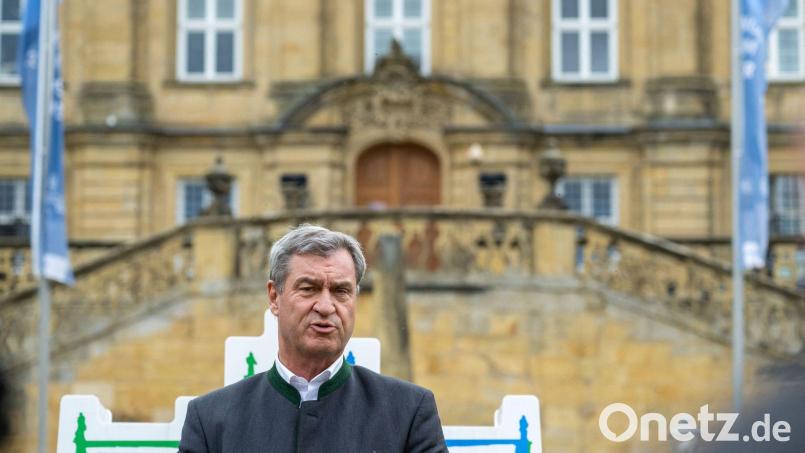 CSU-Chef Söder bemühte sich nach den Pleiten der CDU bei den Landtagswahlen in Berlin und Mecklenburg-Vorpommern um Zuversicht. Bild: Pia Bayer/dpa