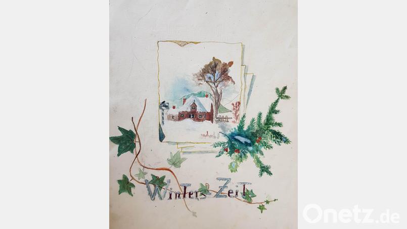 „Winters-Zeit“ von Fritz Griebel, gemalt im Alter von knapp 11 Jahren. Bild: Helena Kircheis
