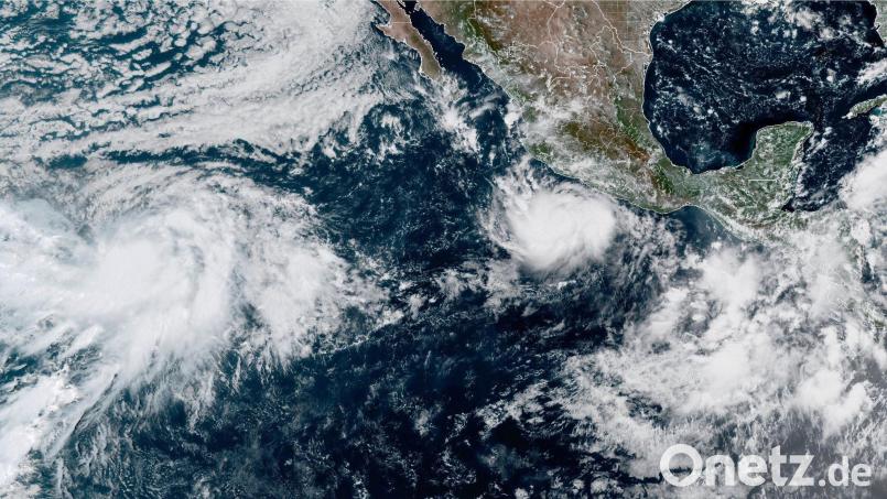 „Polo“ wird in den nächsten Tagen voraussichtlich die höchste Hurrikanstärke erreichen. Bild: Uncredited/NOAA/AP/dpa